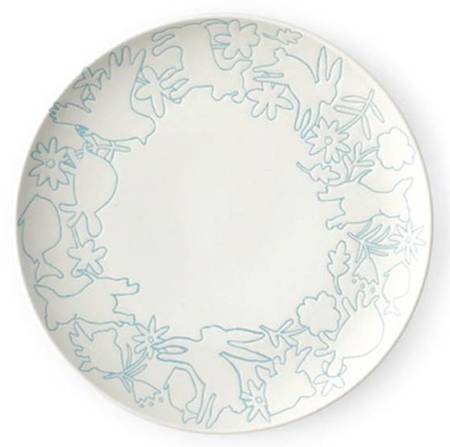Polar Blue Dots Accent Salad Plate