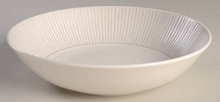 Taupe Stripe 9" Individual Pasta Bowl