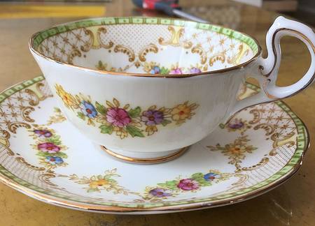 Antoinette Footed Cup & Saucer Set