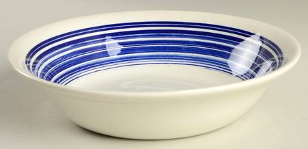 Blue Swish 9" Round Vegetable Bowl