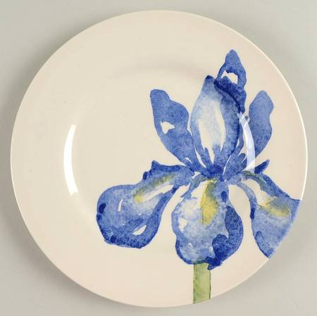 Blue Iris Salad Plate