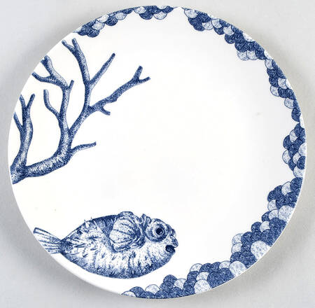 Ocean Blue Salad Plate