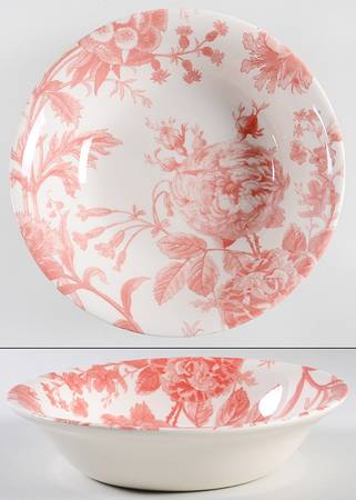 Floral Weave Red 9" Round Serving Bowl