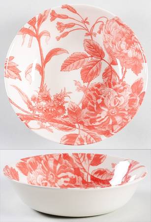 Floral Weave Red Coupe Cereal Bowl