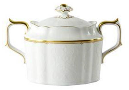 Darley Abbey Pure (Gold Trim) Sugar Bowl & Lid
