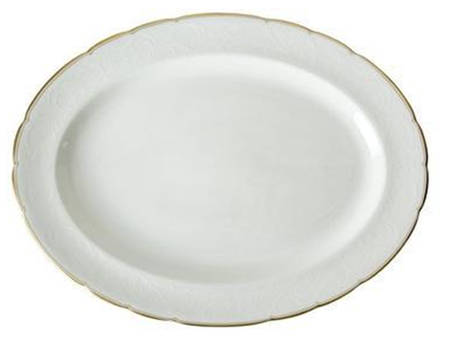 Darley Abbey Pure (Gold Trim) 16" Oval Serving Platter