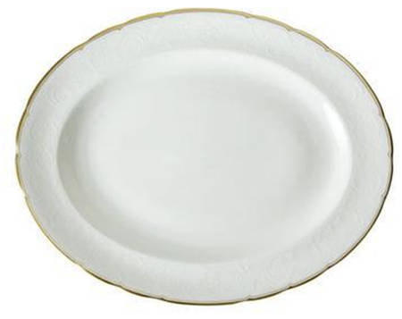 Darley Abbey Pure (Gold Trim) 13" Oval Serving Platter