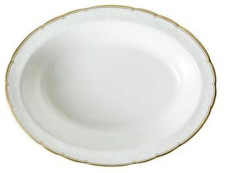 Darley Abbey Pure (Gold Trim) 9" Oval Vegetable Bowl