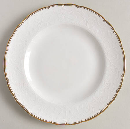 Darley Abbey Pure (Gold Trim) Salad Plate by Royal Crown Derby