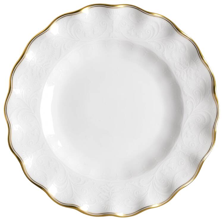Darley Abbey Pure (Gold Trim) Dessert/Pie Plate