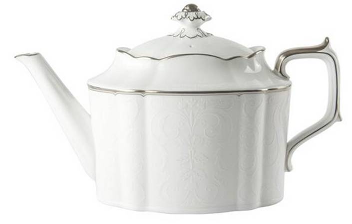 Darley Abbey Pure (Platinum Trim) Teapot & Lid