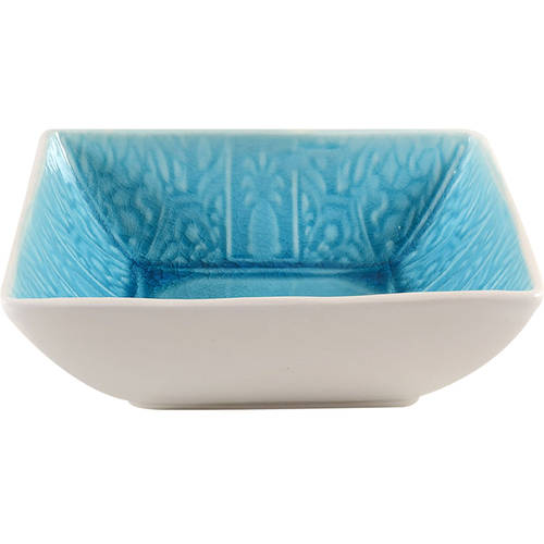Pineapple Turquoise Square Soup/Cereal Bowl