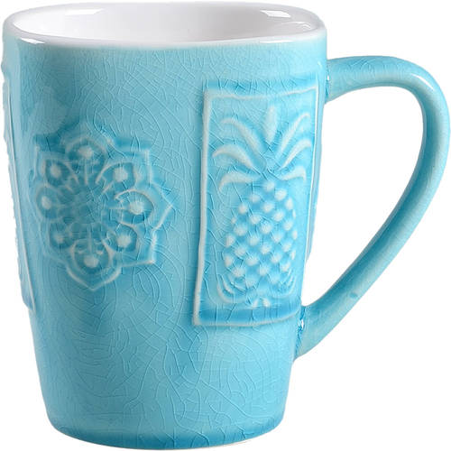 Pineapple Turquoise Square Mug