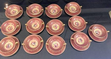 C3088 Footed Cream Soup Bowl & Saucer Set