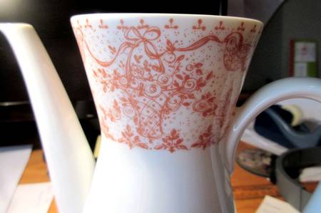 Idyll Peach Coffee Pot No Lid