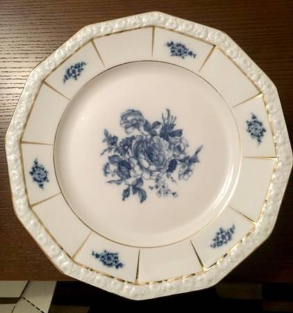 Cobalt Rose (Maria, Gold Accent) by Rosenthal - Continental
