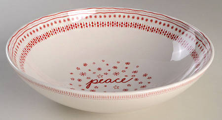 Holiday 11" Large Salad Serving Bowl
