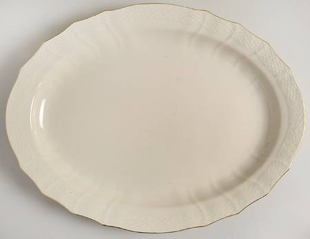 Josephine Cream 17" Oval Serving Platter