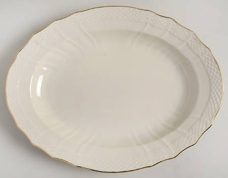 Josephine Cream 12" Oval Serving Platter