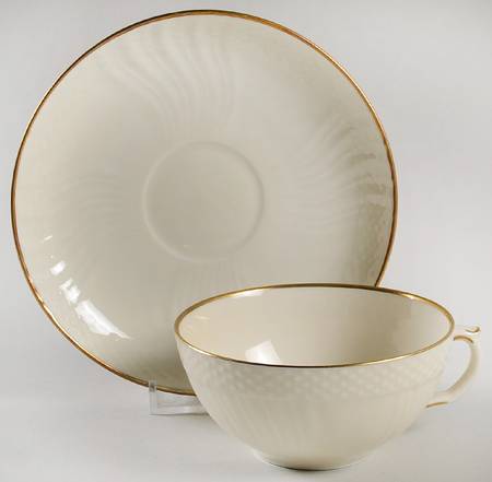 Josephine Cream Flat Cup & Saucer Set