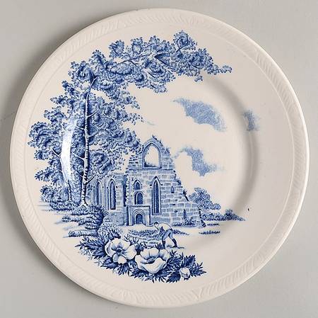 Olde Abbey Blue Dessert/Pie Plate