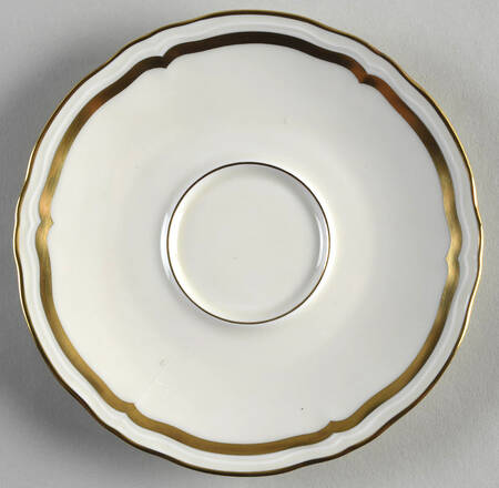 Marie Antoinette Gold on Cream Saucer