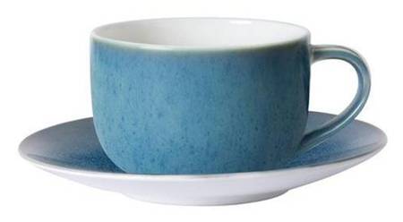 Art Glaze Candied Sky Flat Cup & Saucer Set