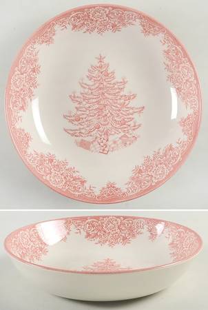 Christmas Tree Red 9" Individual Pasta Bowl