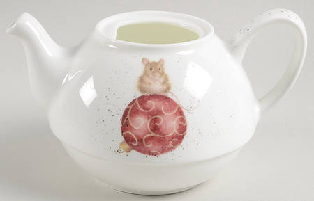 Wrendale Designs Christmas Individual Teapot with Cup Teapot No Lid