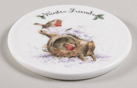 Wrendale Designs Christmas Mug & Coaster Set-Coaster