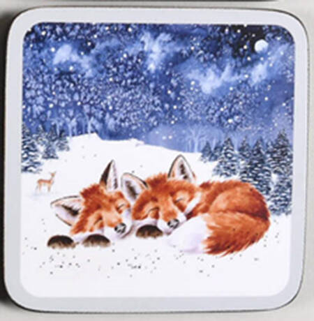 Wrendale Designs Christmas Square Corkback Coaster