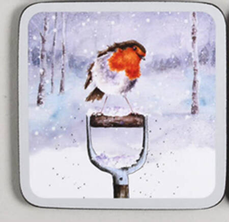 Wrendale Designs Christmas Square Corkback Coaster