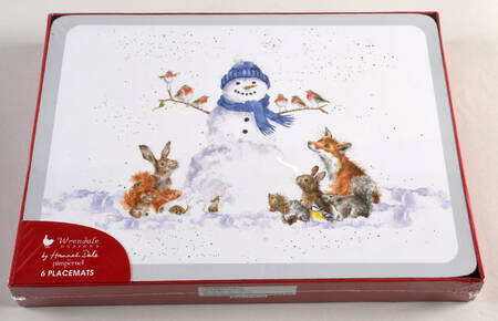 Wrendale Designs Christmas Corkboard Placemat - Set of 6 (Motif 13-18)