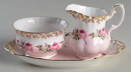 Bridesmaid Mini Creamer & Open Sugar with Tray