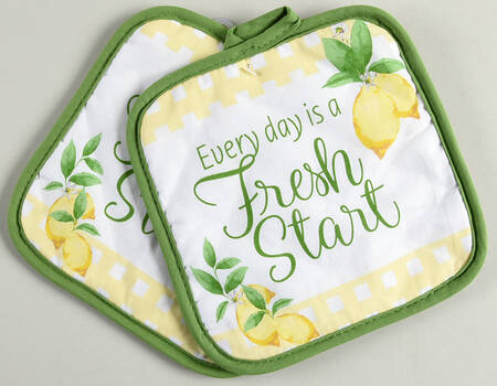 Lemon (Set of 2) Cloth Potholders