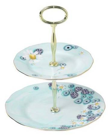Alpha Foodie 2-Tiered Serving Tray (Salad #2 & Bread/Butter #2)