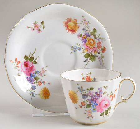 Derby Posies Flat Cup & Saucer Set