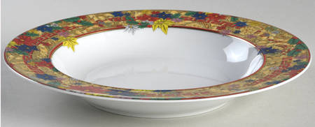 Versace Holiday Alphabet Rim Soup Bowl