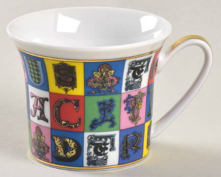 Versace Holiday Alphabet Flat Demitasse Cup