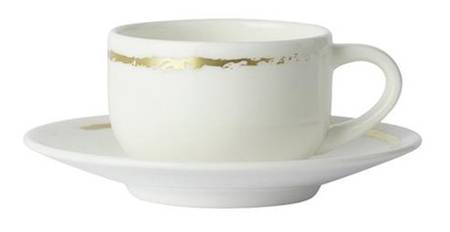 Sketch Chalk Flat Cup & Saucer Set