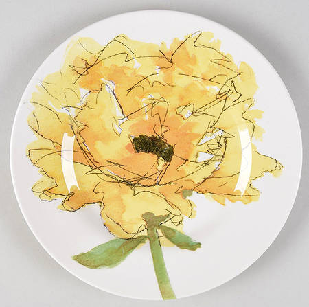 Yellow Poppy Salad Plate