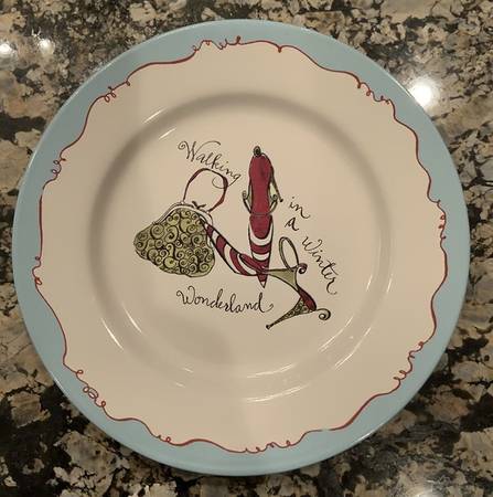 Holiday Shoes Salad Plate