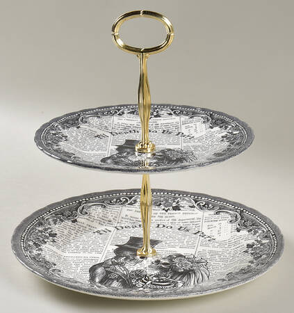 Halloween Til Death 6 5/8"-10"  2 Tiered Serving Tray (Dp, Sp) HC