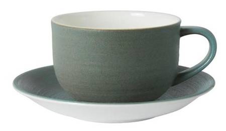 Studio Glaze Ocean Whisper Flat Cup & Saucer Set
