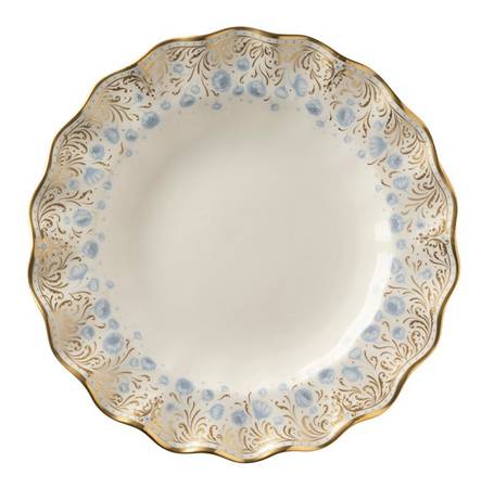 Royal Peony Blue Dinner Plate