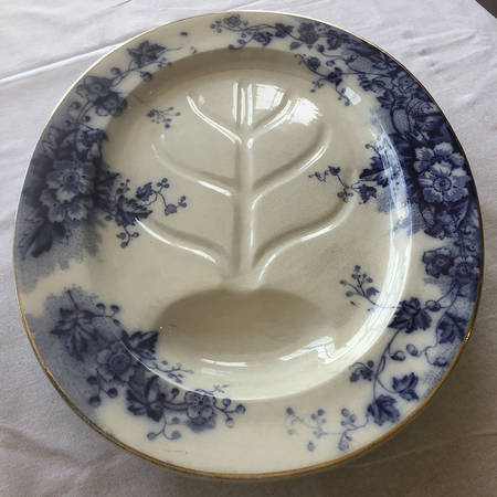Montrose Blue 16" Oval Platter with Well