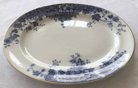 Montrose Blue 11" Oval Serving Platter