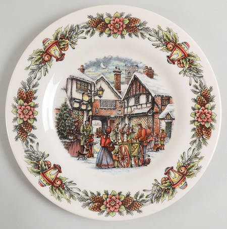 Hot Chestnut Seller Salad Plate