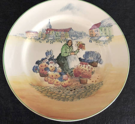 Dutch Flower Market Seller Salad Plate
