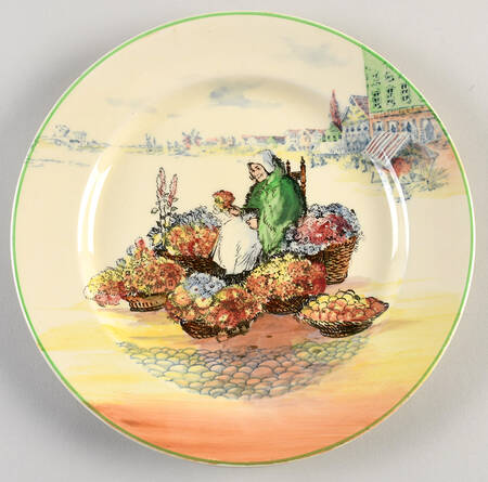 Dutch Flower Market Seller Luncheon Plate